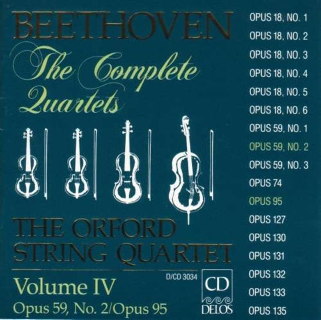 BEETHOVEN | BEETHOVEN: STRING QUARTETS VOL. 4 | CD