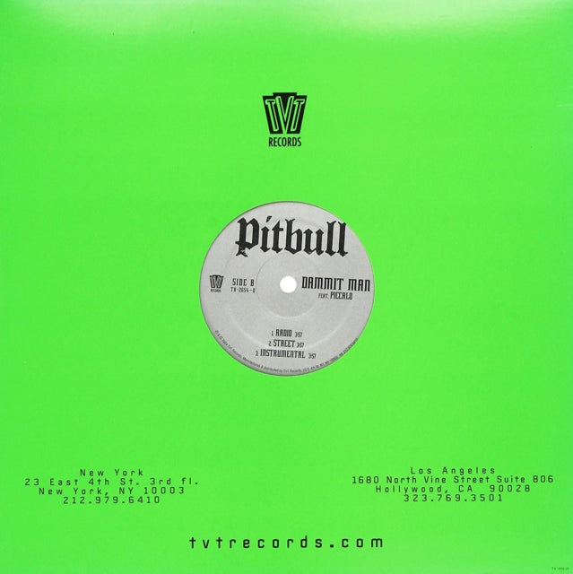 PITBULL | BACK UP/DAMMIT MAN | 12IN VINYL
