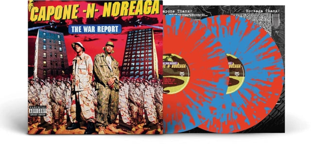 CAPONE-N-NOREAGA | WAR REPORT (CLEAR VINYL WITH RED & BLUE SPLATTER) | VINYL RECORD (LP)
