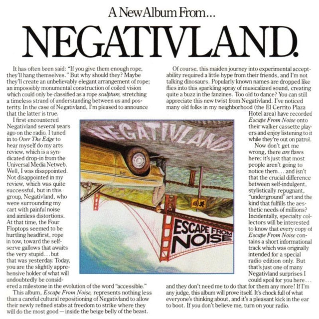 NEGATIVELAND | ESCAPE FROM NOISE | VINYL RECORD (LP)