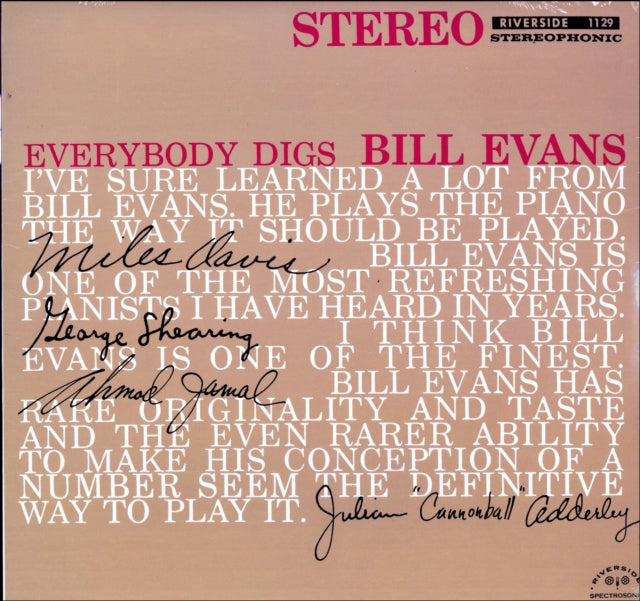 EVANS, BILL | EVERYBODY DIGS BILL EVANS | VINYL RECORD (LP)