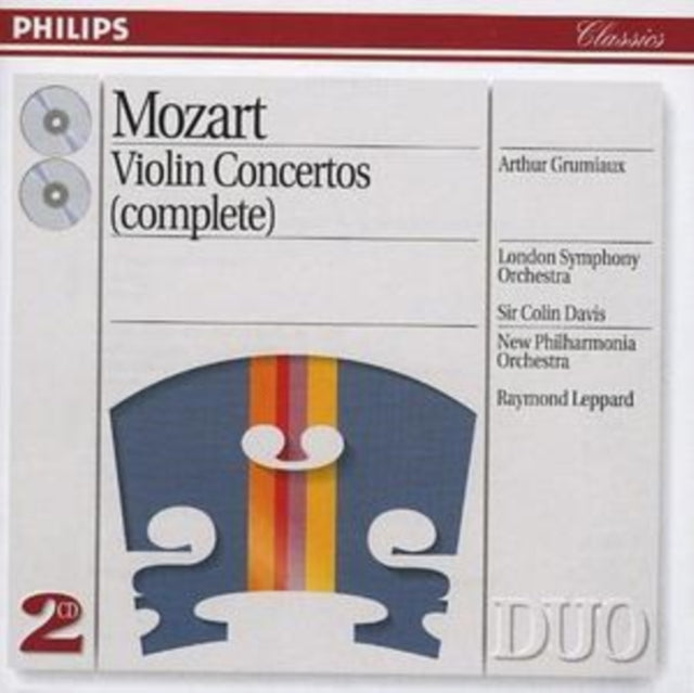 GRUMIAUX / LONDON SYM ORCH / DAVIS | MOZART: VLN CONCERTOS NOS.1 - 5 | CD