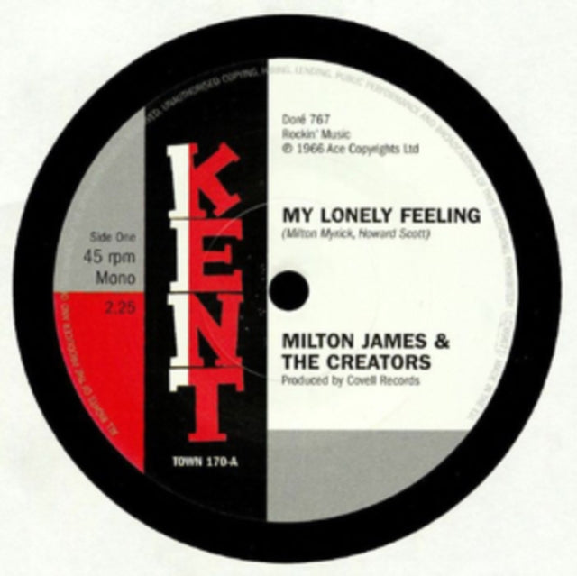 JAMES, MILTON & THE CREATORS | MY LONELY FEELING | 7IN VINYL