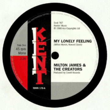 JAMES, MILTON & THE CREATORS | MY LONELY FEELING | 7IN VINYL
