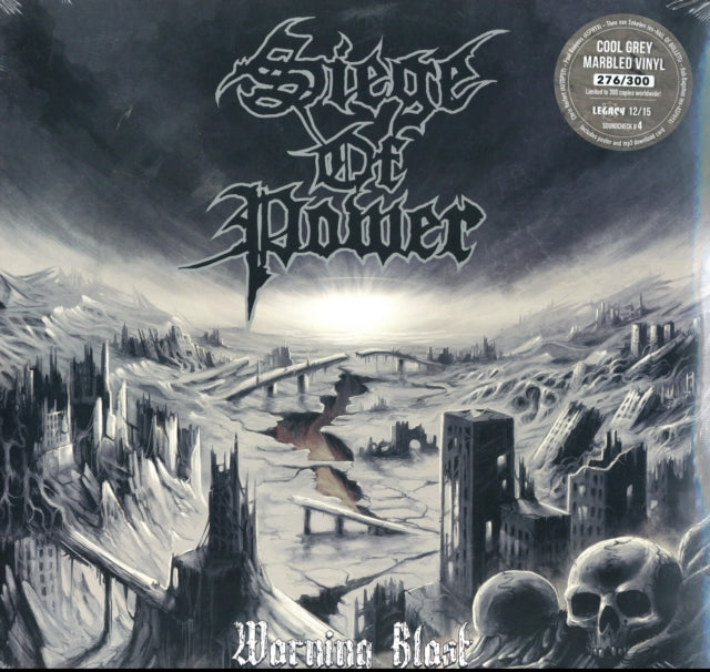 SIEGE OF POWER | WARNING BLAST (GREY MARBLED VINYL) | VINYL RECORD (LP)