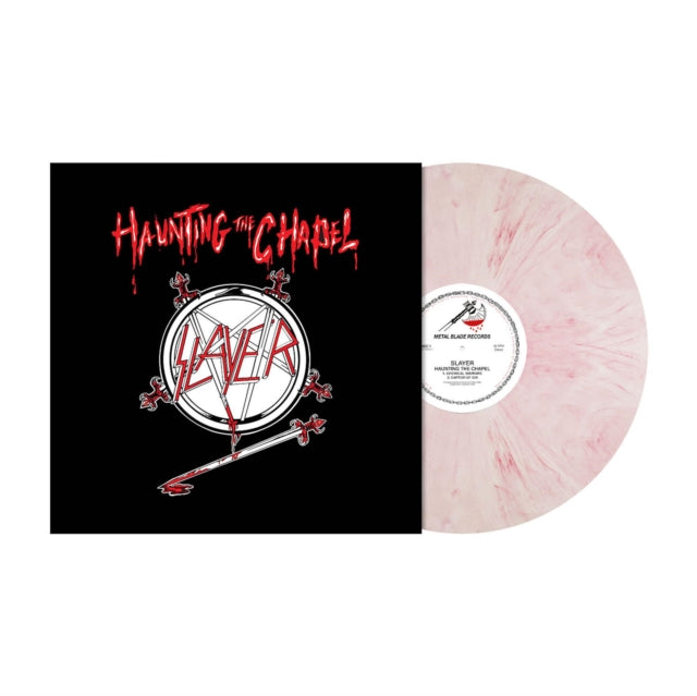 SLAYER | HAUNTING THE CHAPEL (RED & WHITE MARBLED VINYL) | VINYL RECORD (LP)