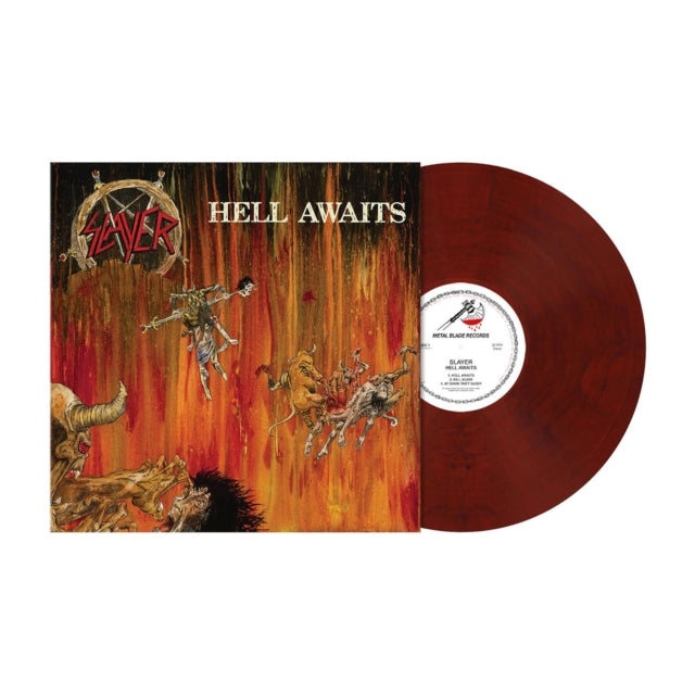 SLAYER | HELL AWAITS (RED MARBLED VINYL) | VINYL RECORD (LP)