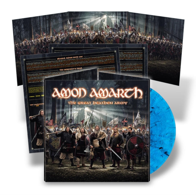 AMON AMARTH | GREAT HEATHEN ARMY (BLUE/BLACK MARBLED VINYL) | VINYL RECORD (LP)