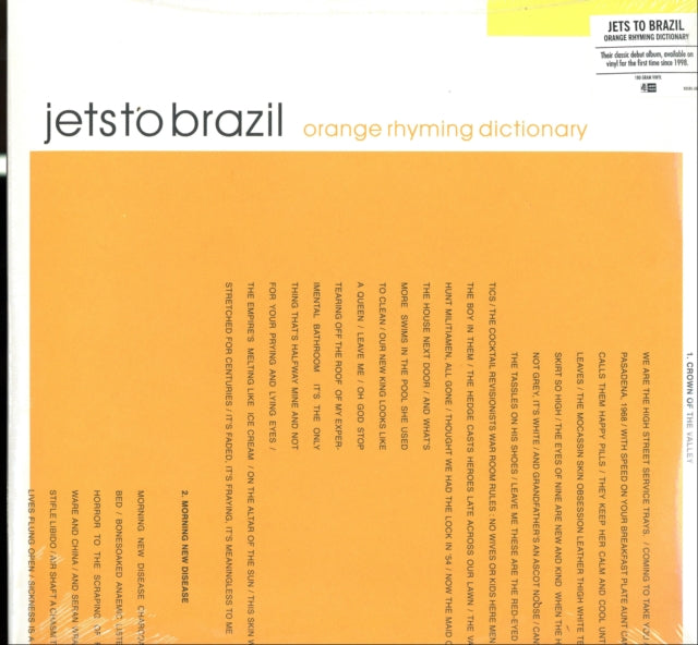 JETS TO BRAZIL | ORANGE RHYMING DICTIONARY (2LP/180G) | VINYL RECORD (LP)