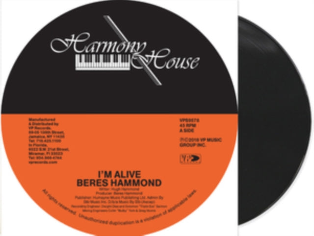 BERES HAMMOND | I'M ALIVE | 7IN VINYL