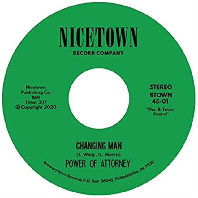 POWER OF ATTORNEY | CHANGING MAN B/W I'M JUST YOUR CLOWN | 7IN VINYL