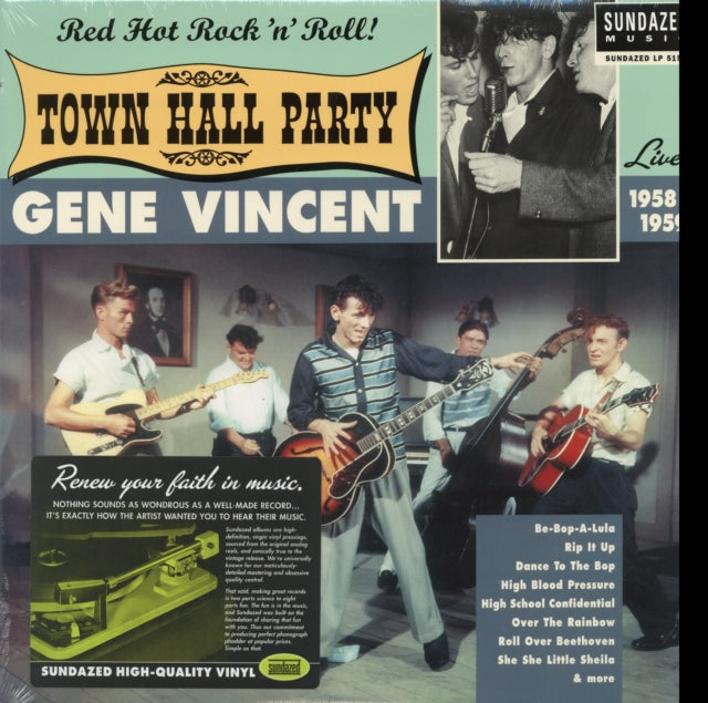 VINCENT, GENE | LIVE AT TOWN HALL PARTY 1958 & 1959 | VINYL RECORD (LP)