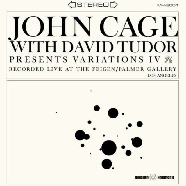 CAGE, JOHN / TUDOR, DAVID | VARIATIONS IV | VINYL RECORD (LP)
