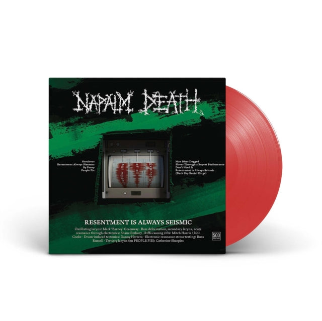 NAPALM DEATH | RESENTMENT IS ALWAYS SEISMIC - A FINAL THROW OF THROES (TRANSPARENT RED VINYL) | VINYL RECORD (LP)