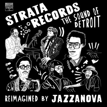 STRATA RECORDS - THE SOUND OF DETROIT - REIMAGINED (CLEAR W/ RED, ORANGE & BLUE SPLATTER VINYL) | VINYL RECORD (LP)