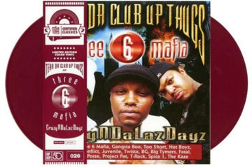 TEAR DA CLUB UP THUGS OF THREE 6 MAFIA | CRAZYNDALAZDAYZ (DRIED BLOOD RED VINYL/2LP) | VINYL RECORD (LP)