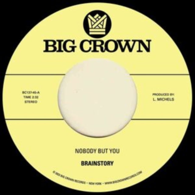 BRAINSTORY | NOBODY BUT YOU B/W GIFT OF LIFE | 7IN VINYL
