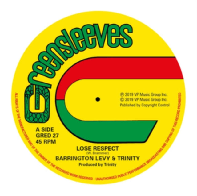 LEVY, BARRINGTON & TRINITY C/W ROMAN STEWART & TR | LOSE RESPECT C/W SINCE YOU'RE GONE | 12IN VINYL