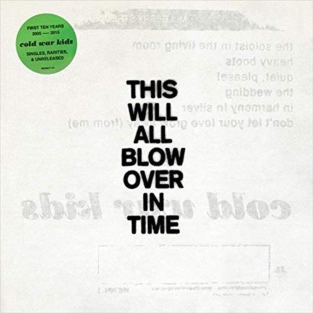 COLD WAR KIDS | THIS WILL ALL BLOW OVER IN TIME (2LP) | VINYL RECORD (LP)