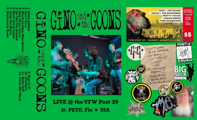 GINO & THE GOONS | LIVE AT THE VFW POST 39 | MUSIC CASSETTE