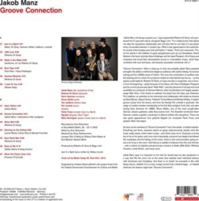 MANZ, JAKOB | GROOVE CONNECTION  (IMPORT) | VINYL RECORD (LP)