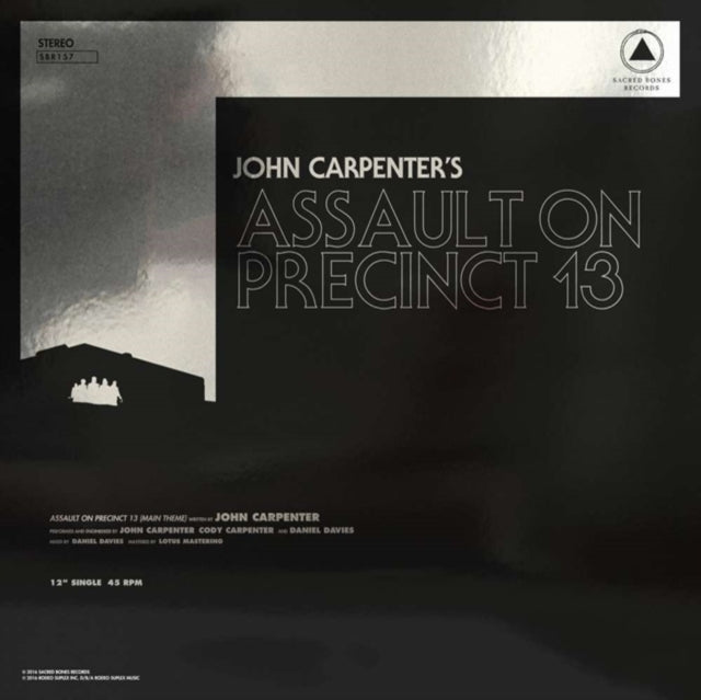 CARPENTER, JOHN | ASSAULT ON PRECINCT 13 B/W THE FOG | 12IN VINYL
