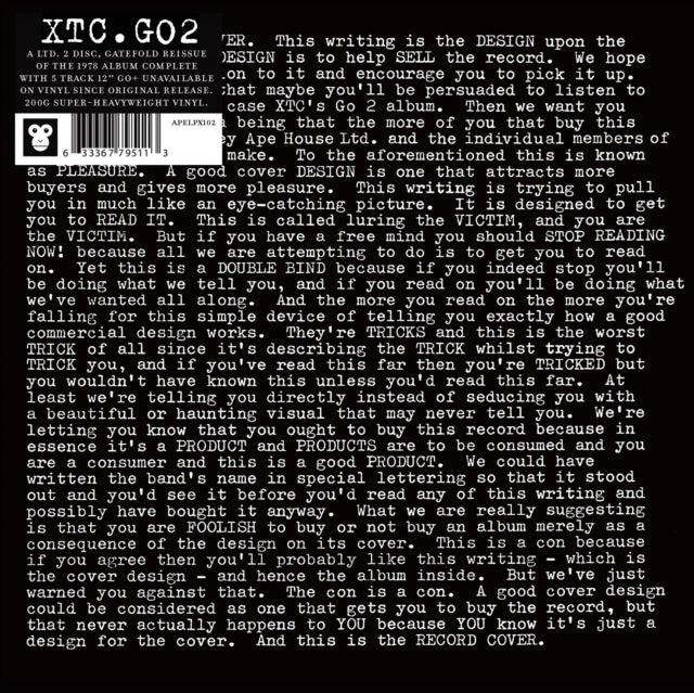 XTC | GO 2 (2LP/180G) | VINYL RECORD (LP)