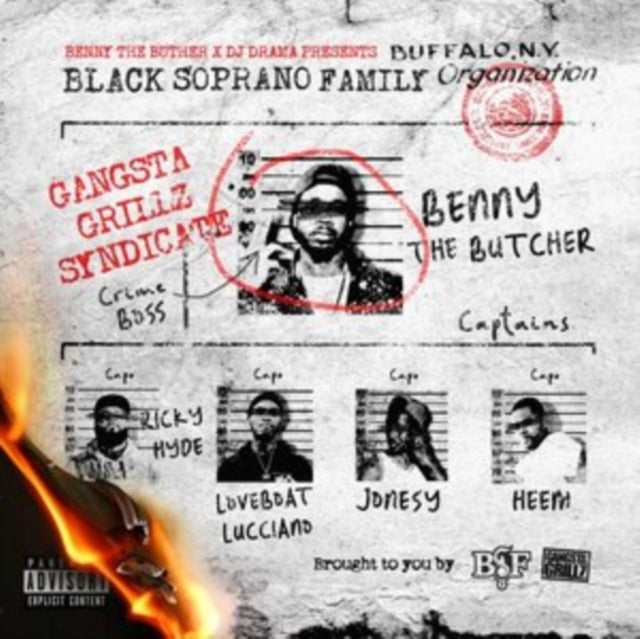 BENNY THE NUTCHER X DJ DRAMA PRESENT | BLACK SOPRANO FAMILY (RED VINYL/2LP) | VINYL RECORD (LP)