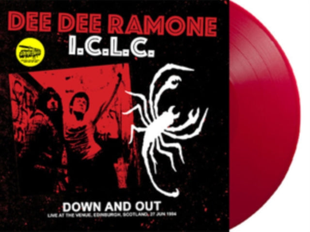 DEE DEE RAMONE I.C.L.C. | DOWN & OUT: LIVE AT THE VENUE (RED VINYL) | VINYL RECORD (LP)