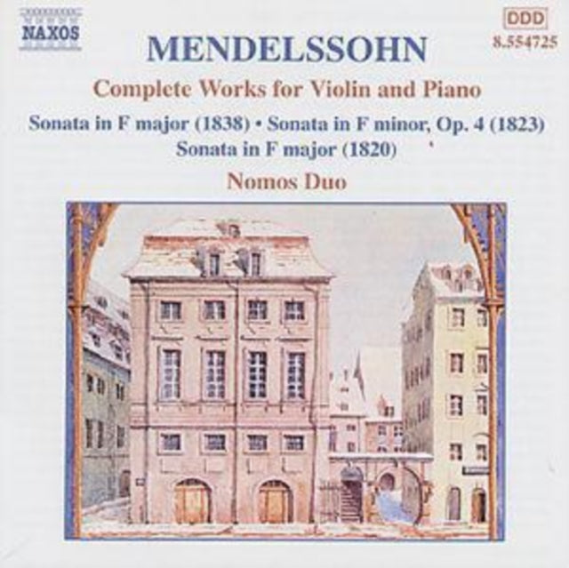 MENDELSSOHN | COMPLETE WORKS FOR VIOLIN & PI | CD