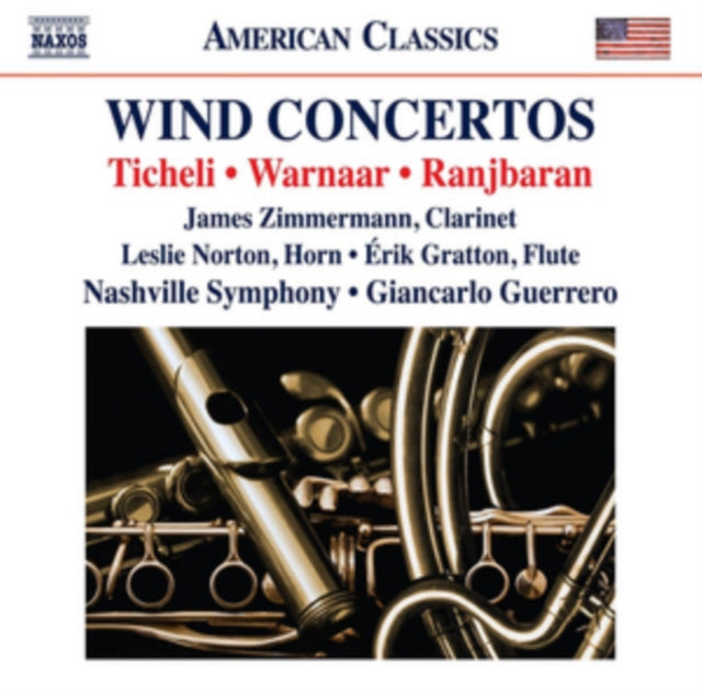 VARIOUS ARTISTS | TICHELI/WARNAAR/RANJBARAN: WIND CONCERTOS | CD