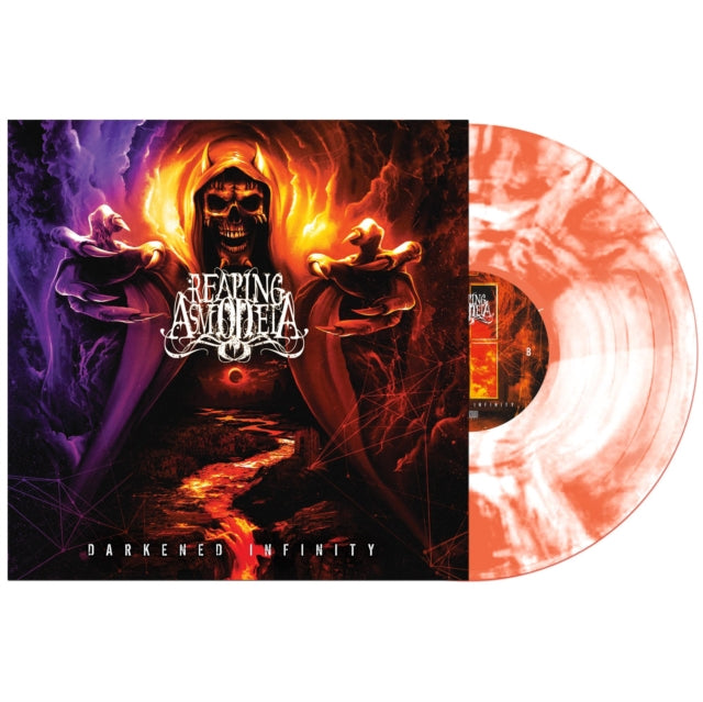 REAPING ASMODEIA | DARKENED INFINITY (ORANGE W/ WHITE SWIRL VINYL) | VINYL RECORD (LP)