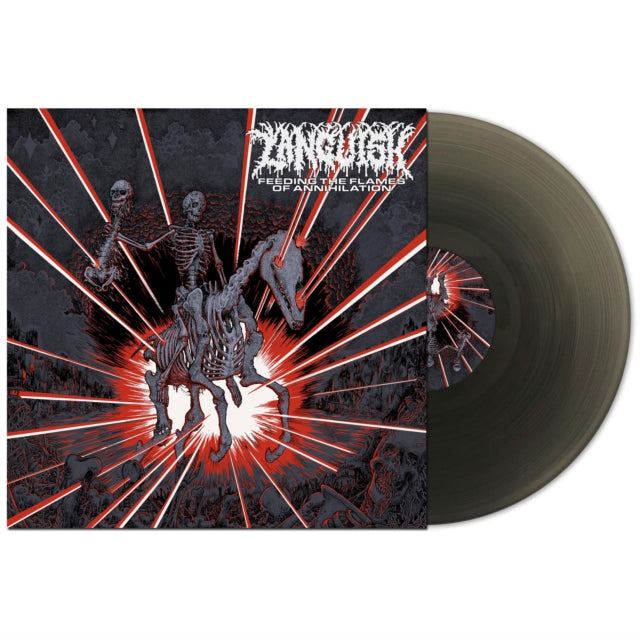 LANGUISH | FEEDING THE FLAMES OF ANNIHILATION (BLACK ICE VINYL) | VINYL RECORD (LP)