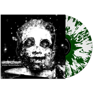 WRISTMEETRAZOR | MISERY NEVER FORGETS (BRIGHT WHITE W/ FERN GREEN STRIPES VINYL) | VINYL RECORD (LP)