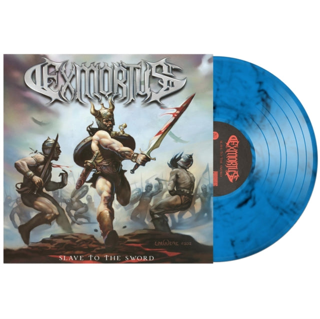 EXMORTUS | SLAVE TO THE SWORD (BLUE W/ BLACK MARBLED VINYL) | VINYL RECORD (LP)