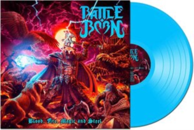 BATTLE BORN | BLOOD, FIRE, MAGIC & STEEL (SOLID BLUE VINYL) | VINYL RECORD (LP)