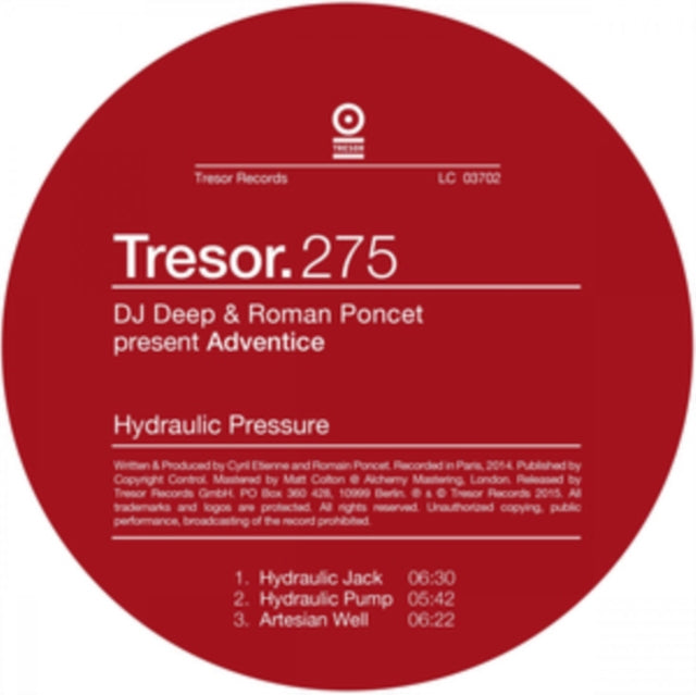 DJ DEEP & ROMAN PONCET | HYDRAULIC PRESSURE | 12IN VINYL