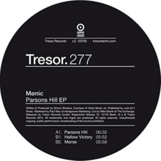 MONIC | PARSONS HILL EP | 12IN VINYL