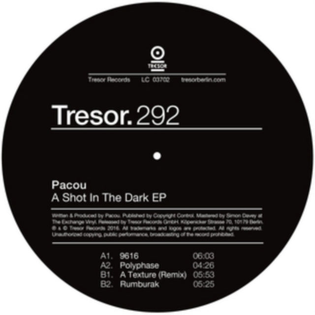 PACOU | SHOT IN THE DARK EP | 12IN VINYL