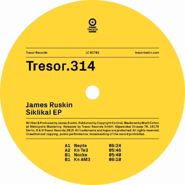RUSKIN, JAMES | SIKLIKAL EP | 12IN VINYL