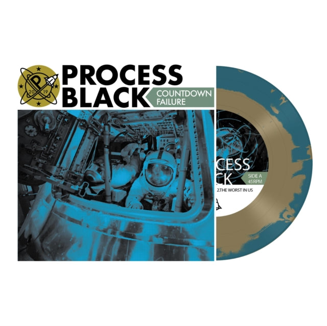 PROCESS BLACK | COUNTDOWN FAILURE (GOLD/BLUE MIXED VINYL) | 7IN VINYL