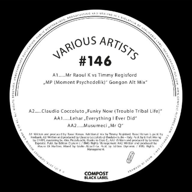 VARIOUS ARTISTS | COMPOST BLACK LABEL #146 | 12IN VINYL