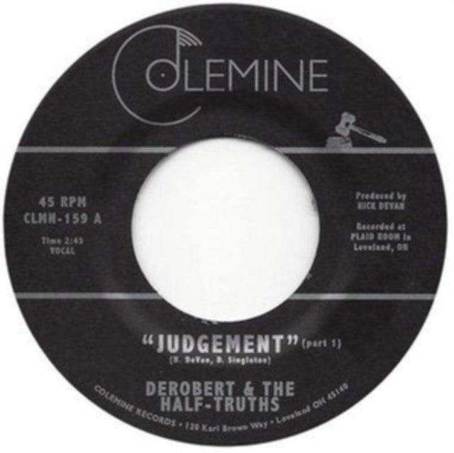 DEROBERT & THE HALF-TRUTHS | JUDGEMENT PT. 1 / JUDGEMENT PT. 2 (COKE BOTTLE CLEAR WITH BLUE MIX VINYL) | 7IN VINYL