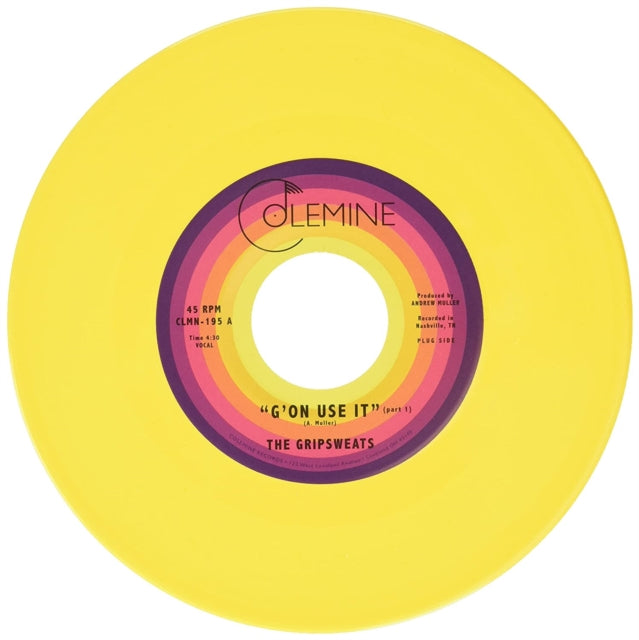 GRIPSWEATS | G'ON USE IT (OPAQUE YELLOW 7INCH) | 7IN VINYL