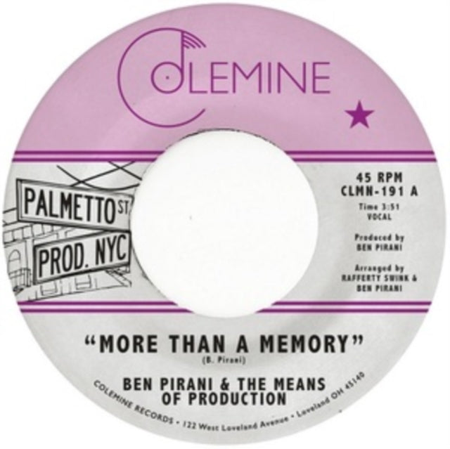 PIRANI, BEN | MORE THAN A MEMORY | 7IN VINYL