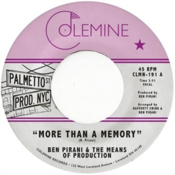 PIRANI, BEN | MORE THAN A MEMORY | 7IN VINYL