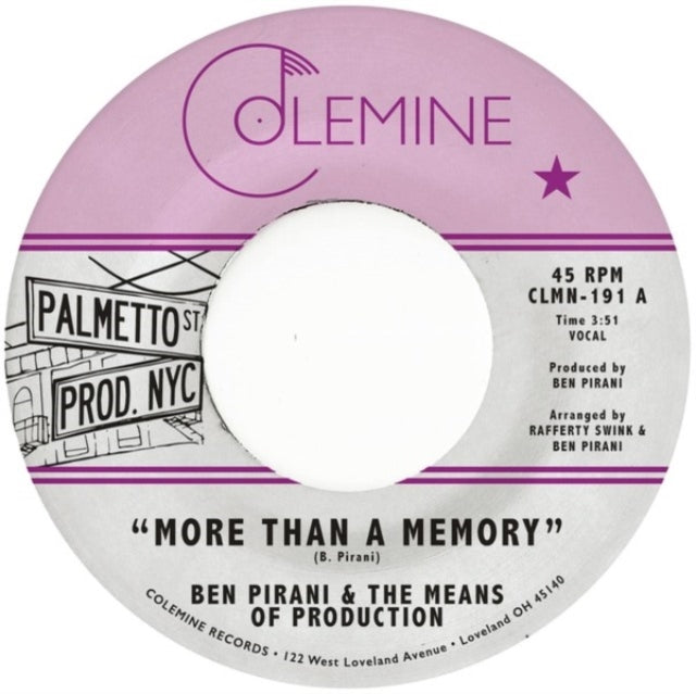PIRANI, BEN | MORE THAN A MEMORY (WHITE LABEL) | 7IN VINYL