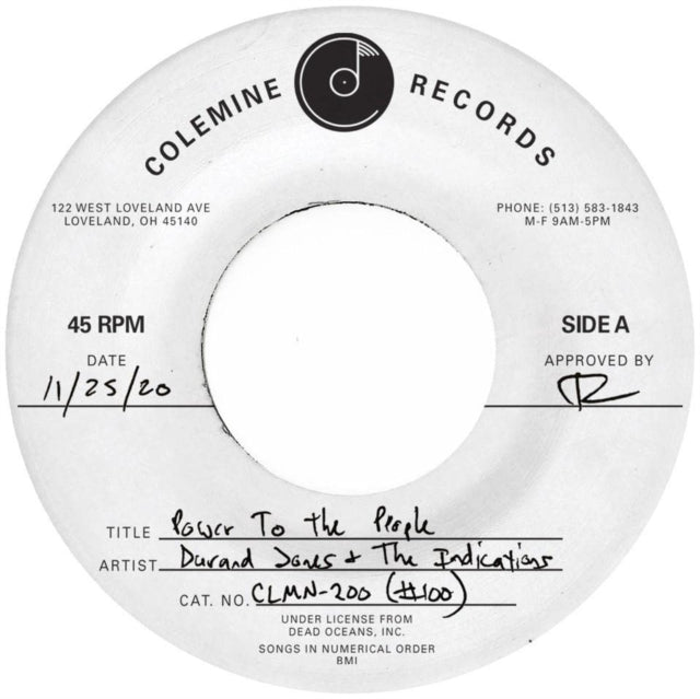 JONES, DURAND & THE INDICATIONS | POWER TO THE PEOPLE | 7IN VINYL