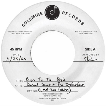 JONES, DURAND & THE INDICATIONS | POWER TO THE PEOPLE | 7IN VINYL
