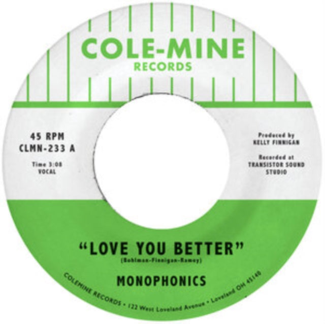 MONOPHONICS & KELLY FINNIGAN | LOVE YOU BETTER / THE SHAPE OF MY TEARDROPS | 7IN VINYL